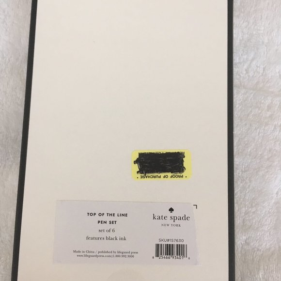 Kate Spade Top of the Line boxed pen set of 6 nwt - Picture 3 of 3